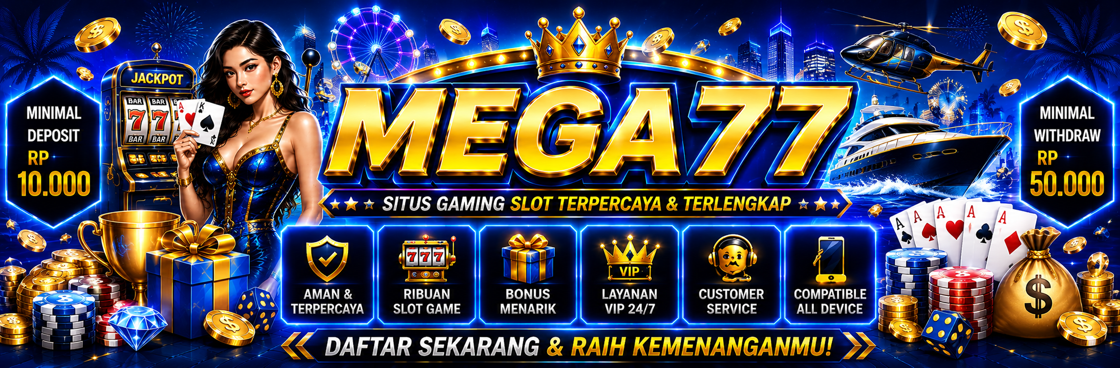 MEGA77: Dunia Gaming Digital dengan Konsep Kreatif